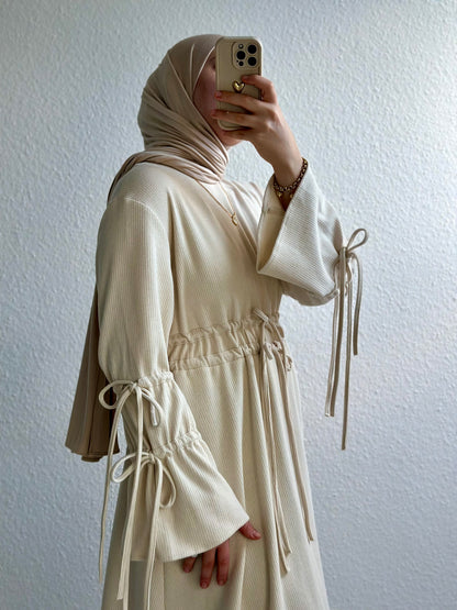 Veloura Kleid - Beige