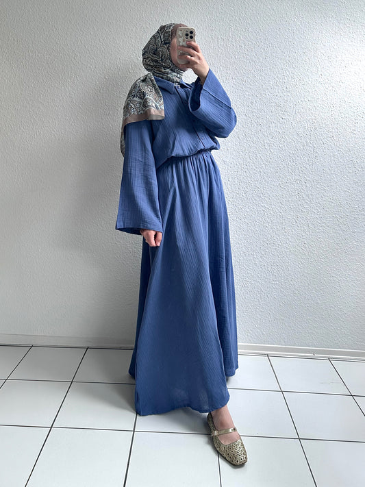 Soft Musselin Zweiteiler - Blau