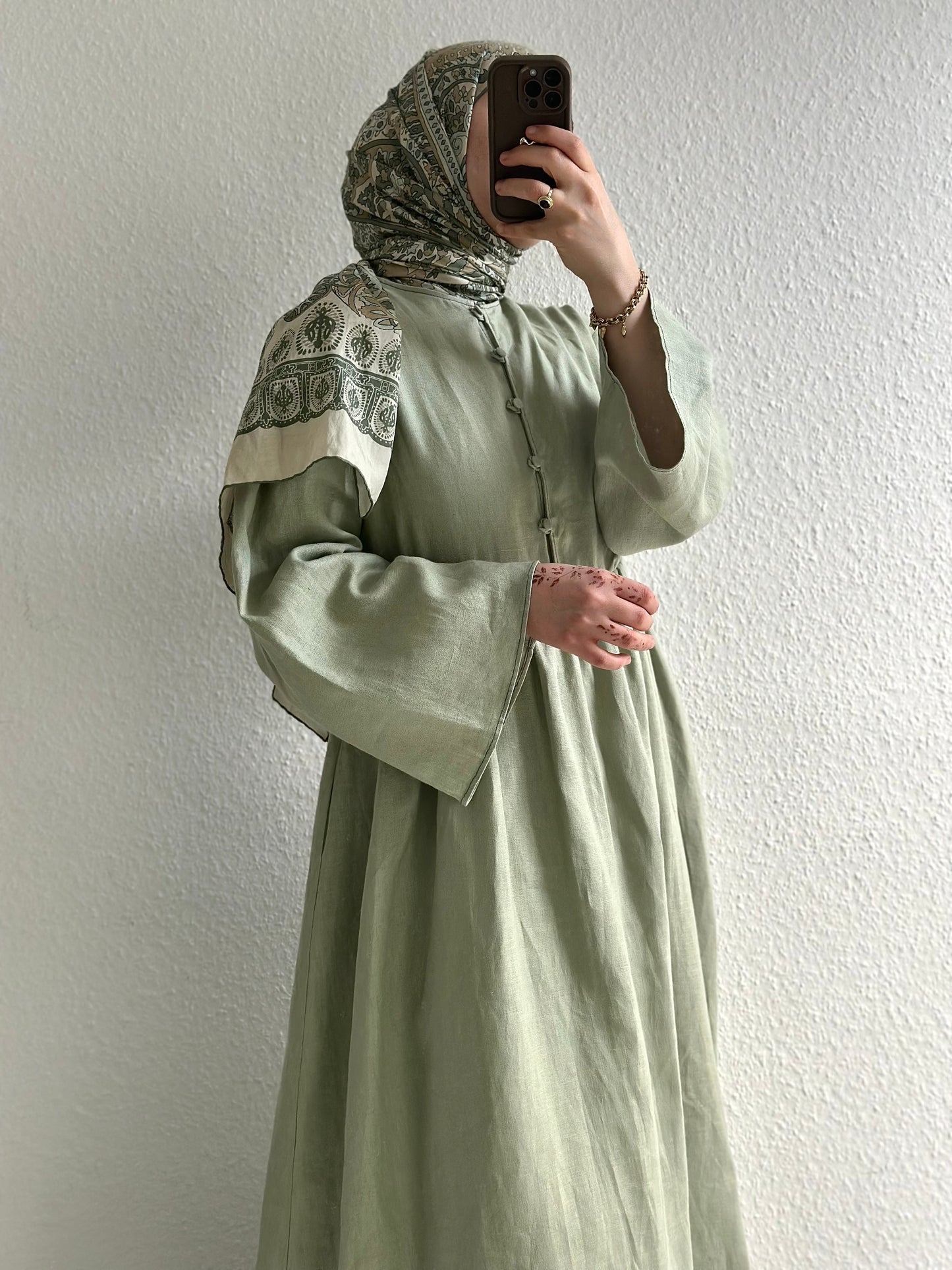 Bohème Kleid - Hellgrün
