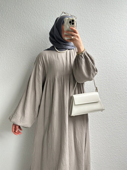 Musselin Belle Abaya - Beige