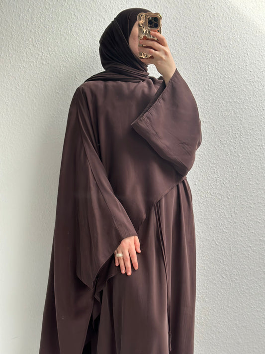 Zaya Cupro Abaya - Braun