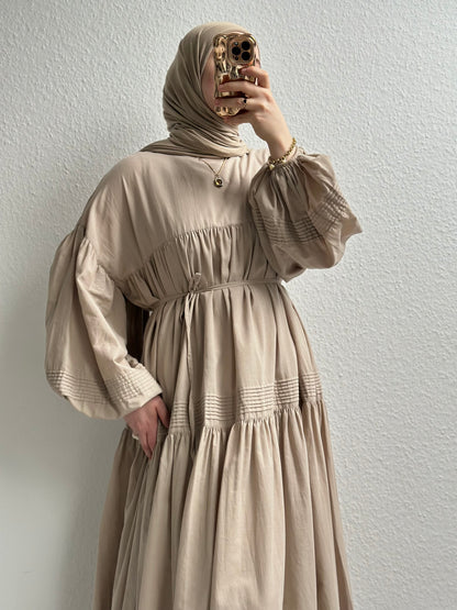 Daisy Cotton Kleid - Beige
