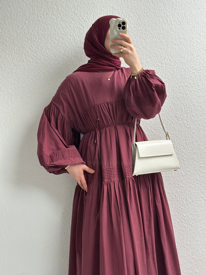 Daisy Cotton Kleid - Bordeaux