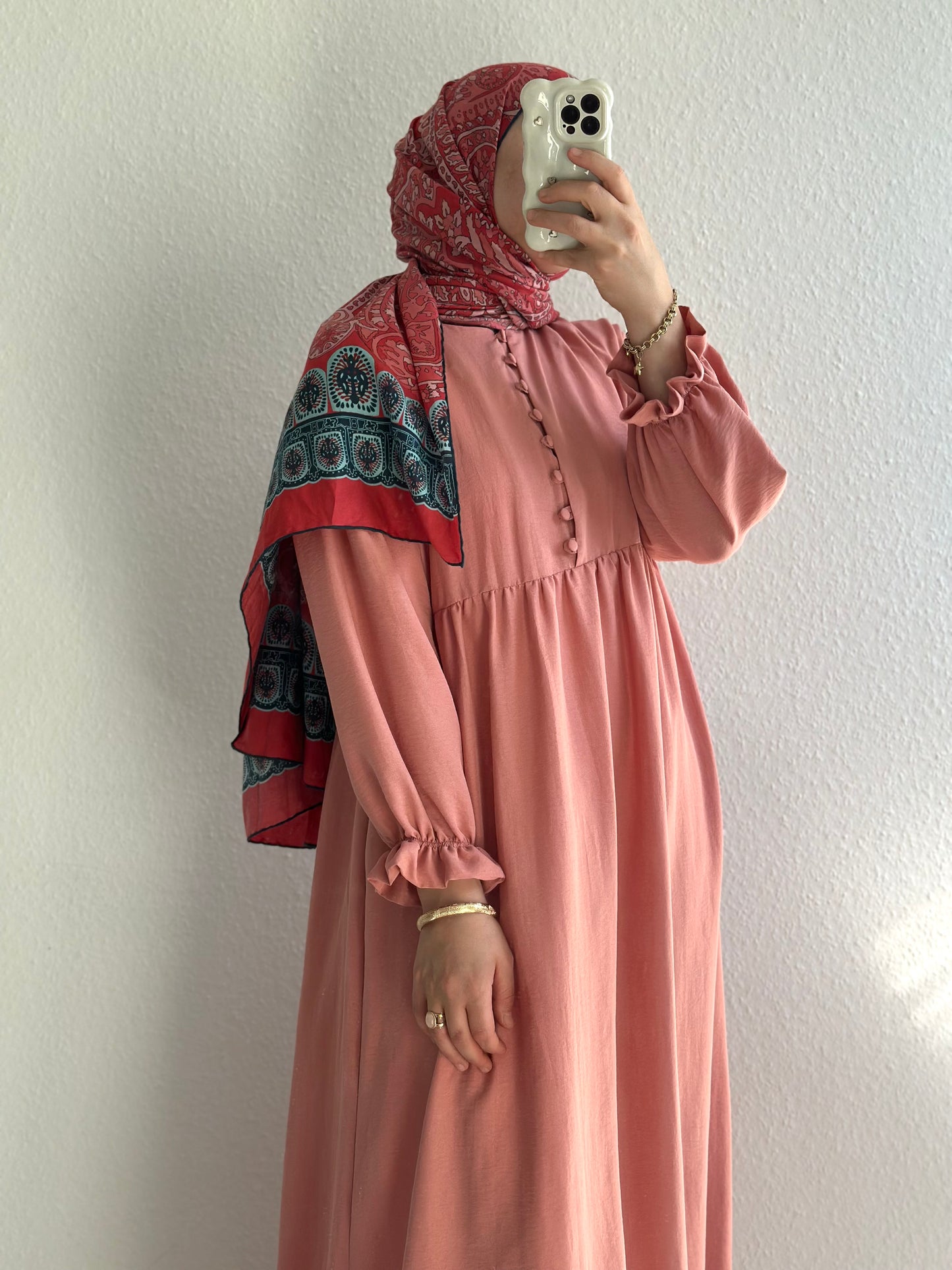 Lovely Pamuklu Elbise-Pembe(Lovely Pamuklu Kleid-Rosa)