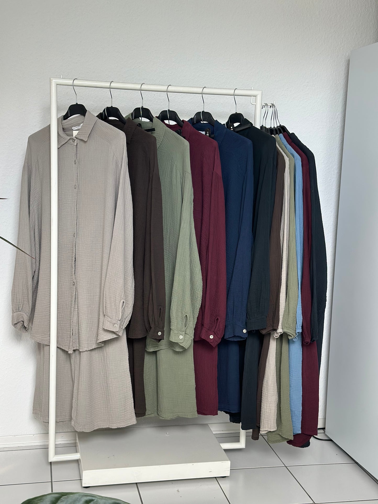Basic Musselin Zweiteiler - Beige