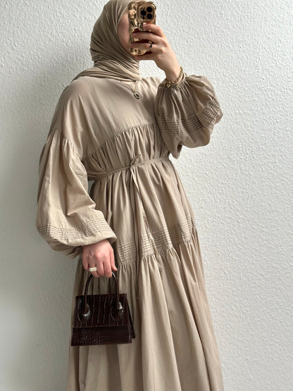 Daisy Cotton Kleid - Beige