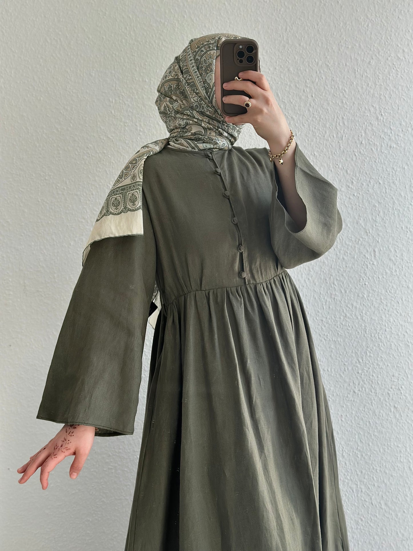 Bohème Kleid - Khaki