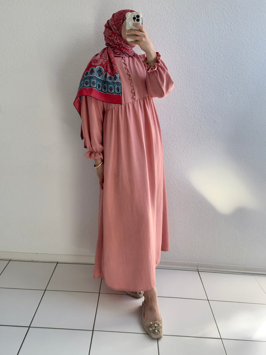 Lovely Pamuklu Elbise-Pembe(Lovely Pamuklu Kleid-Rosa)