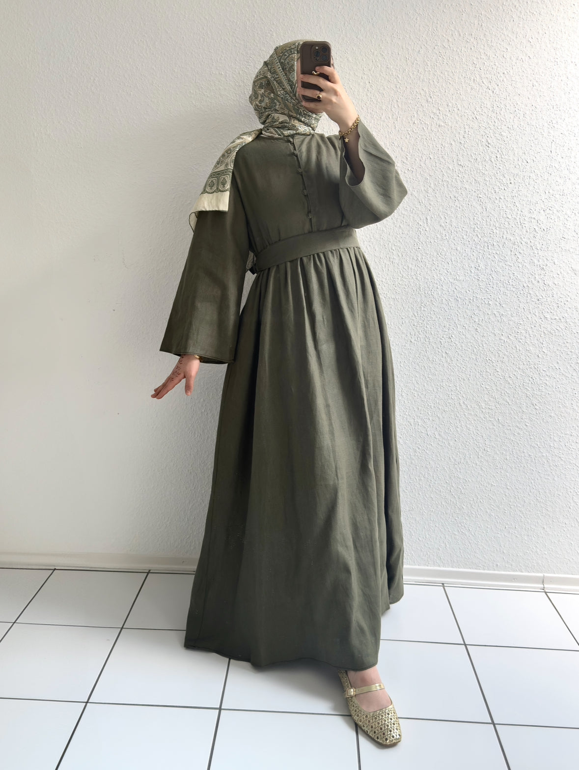 Bohème Kleid - Khaki