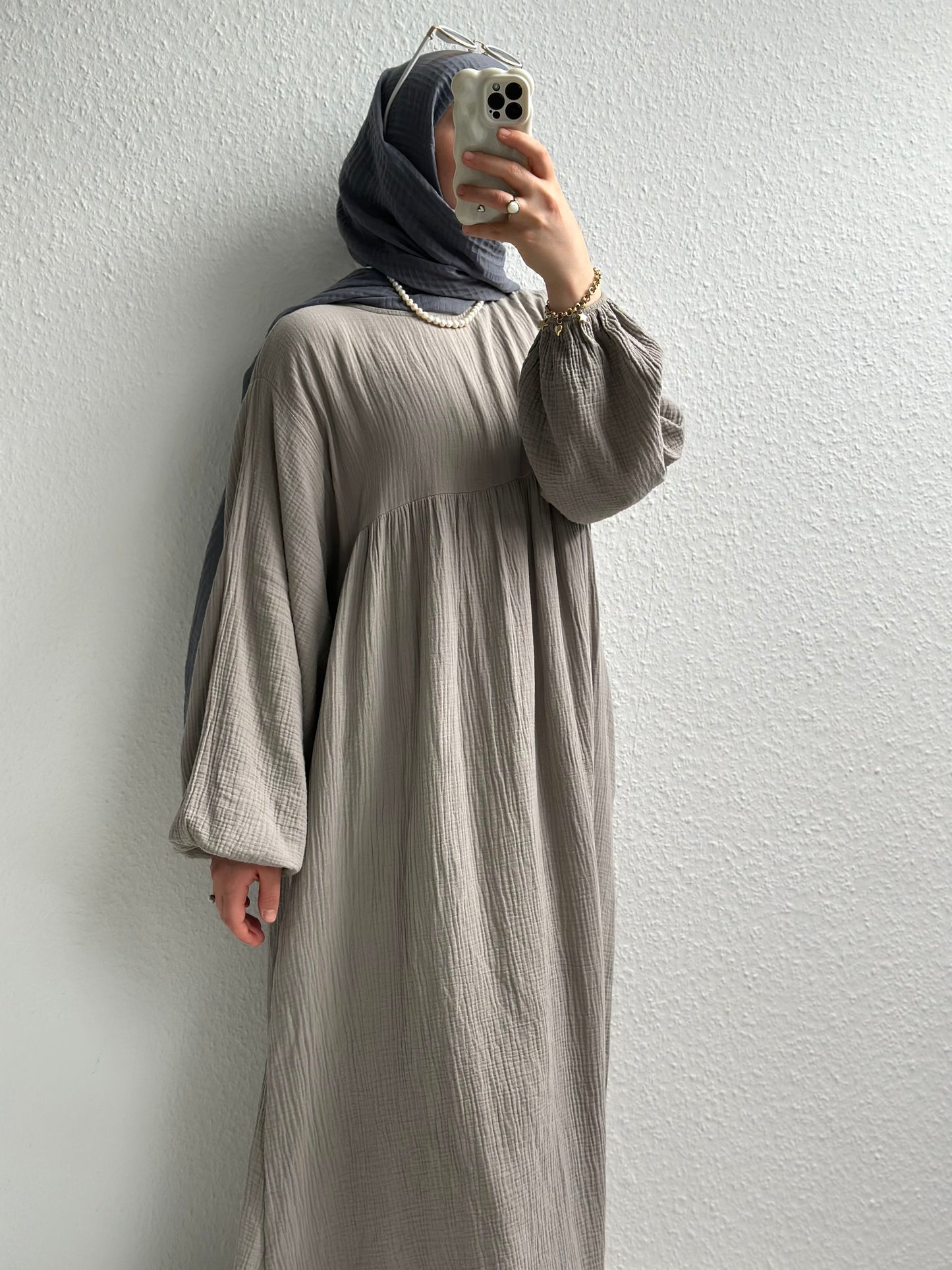 Musselin Belle Abaya - Beige