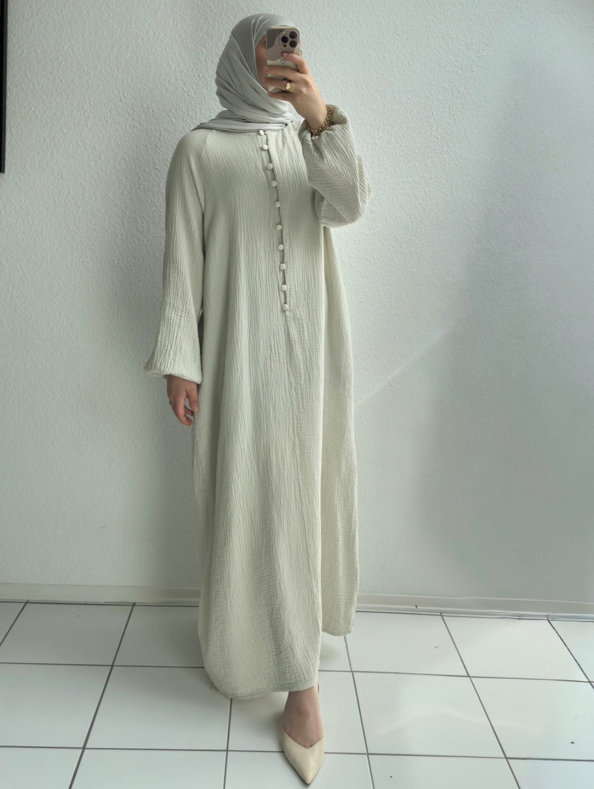 Musselin Sorel Abaya - Beige