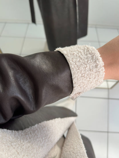 Armor Premium Leder&Teddy Mantel