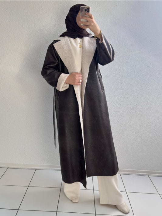 Armor Premium Leder&Teddy Mantel
