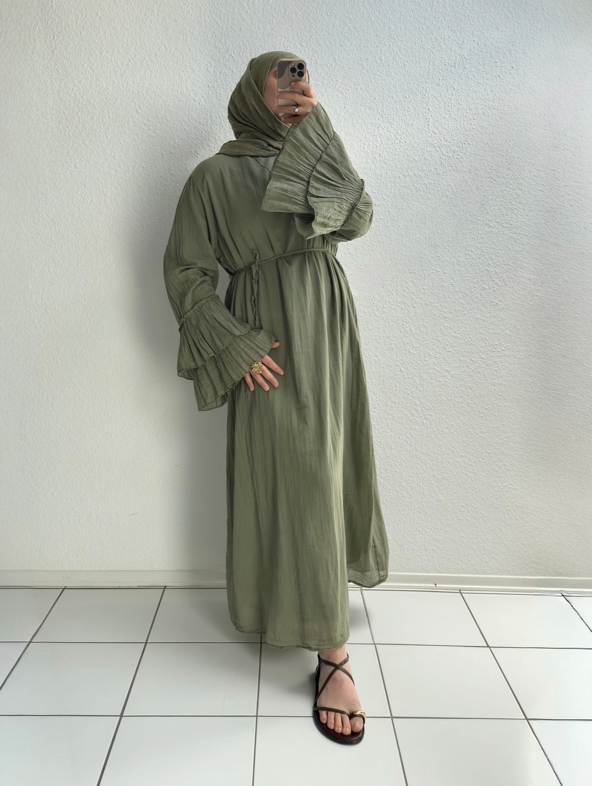 Cotton Rosalie Kleid - Grün