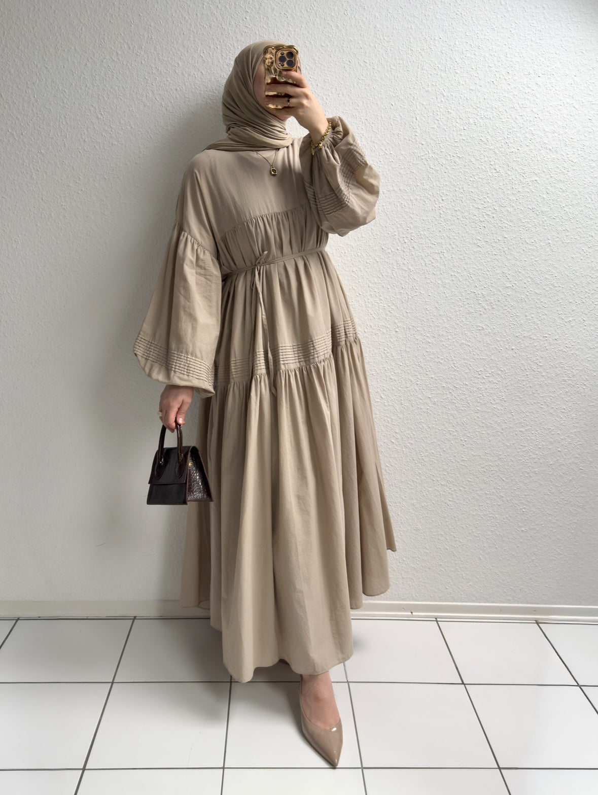 Daisy Cotton Kleid - Beige