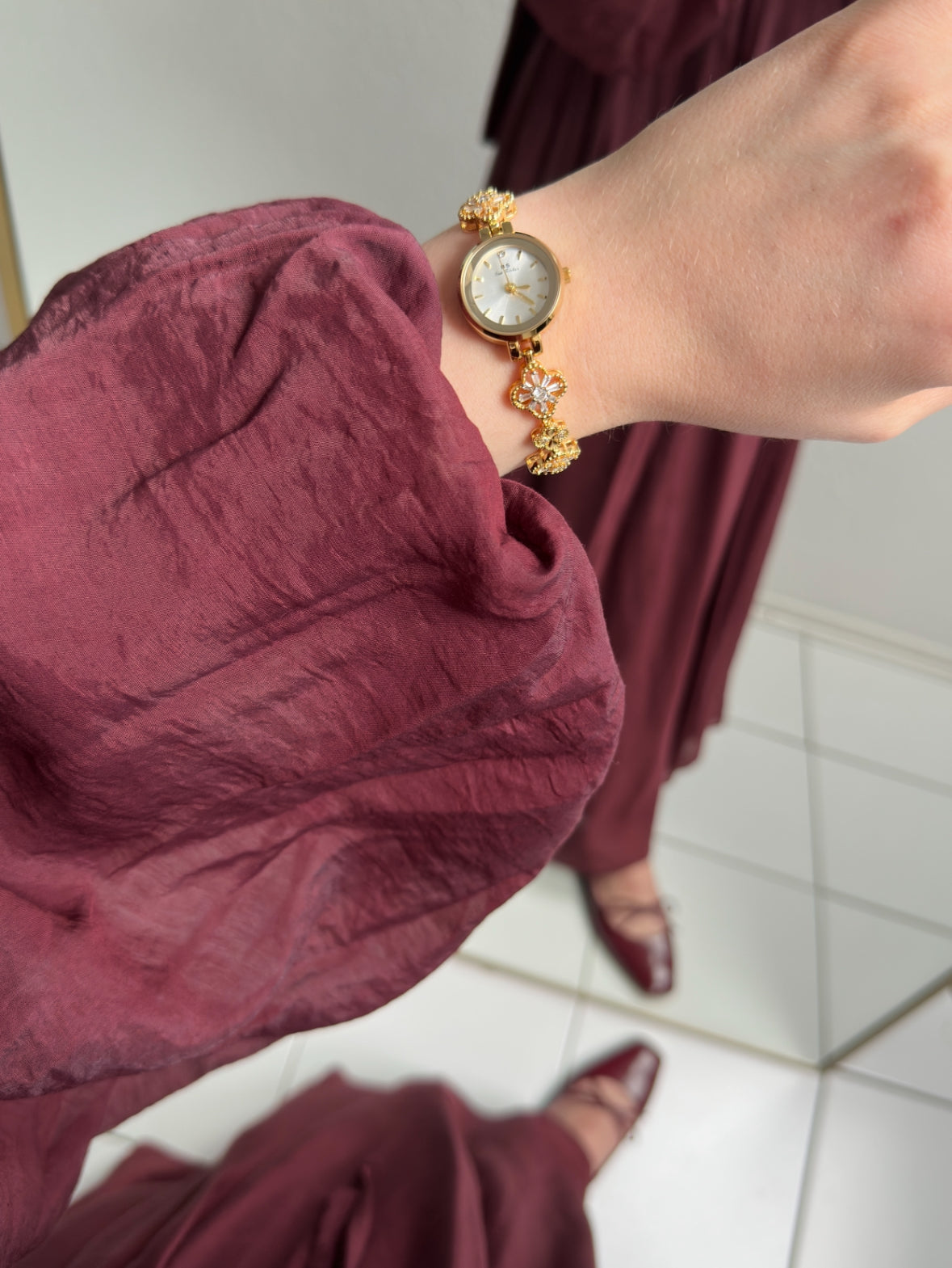 Lumière Kleid - Bordeaux