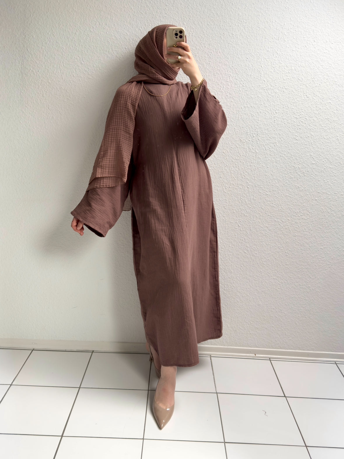 Musselin Bindekleid
