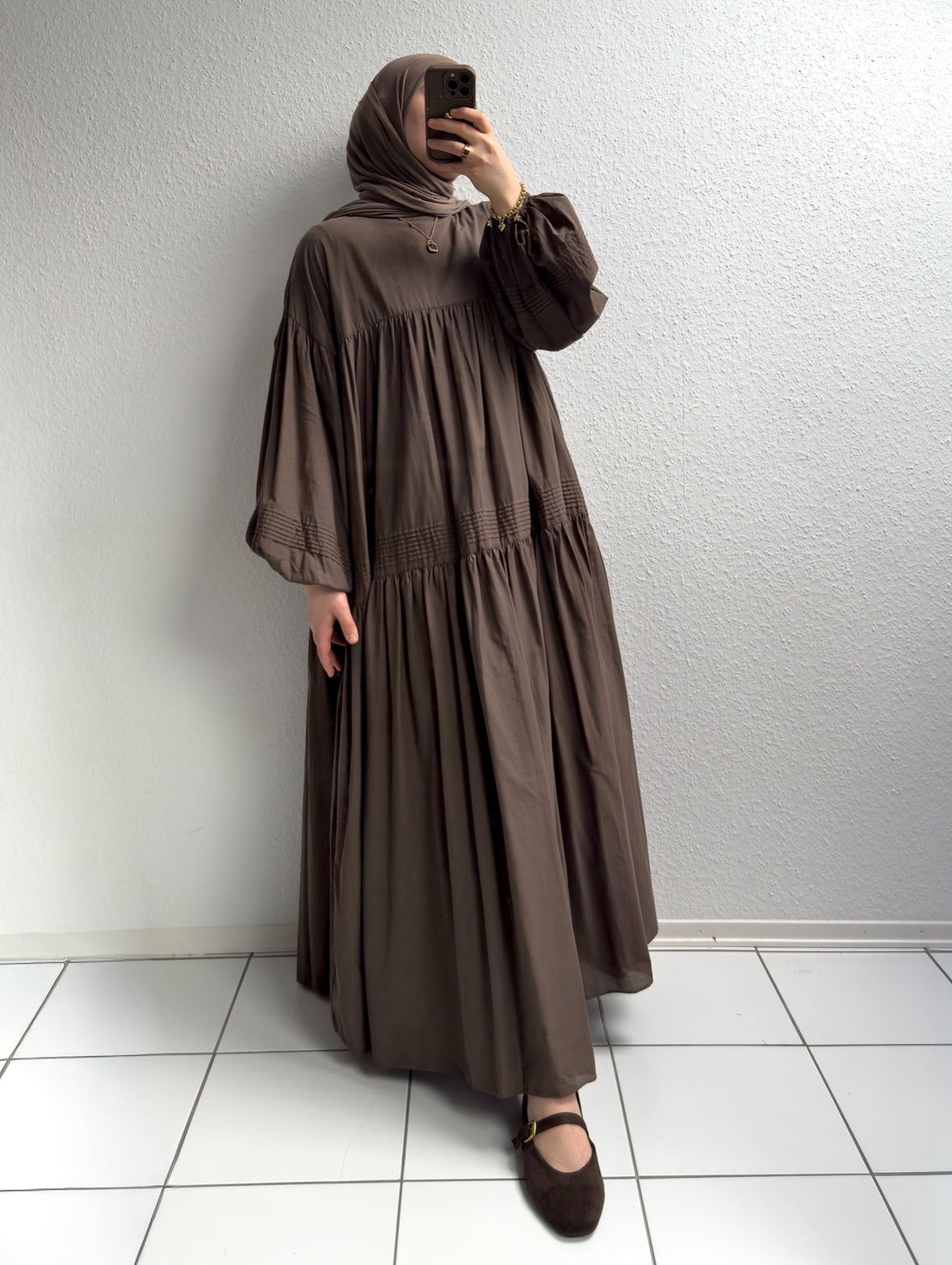 Daisy Cotton Kleid - Braun