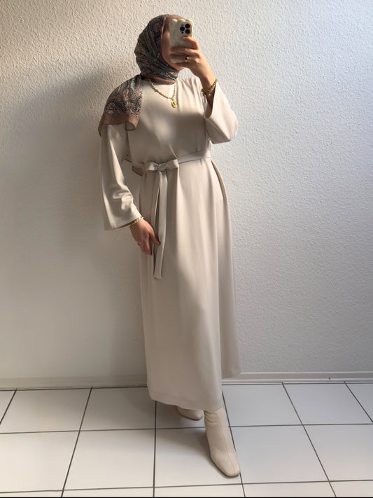 Modal Basic Kleid - Hellbeige