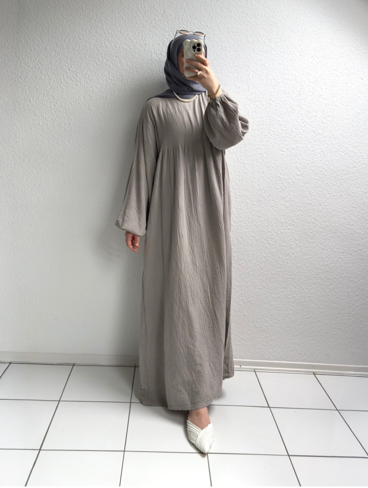 Musselin Belle Abaya - Beige