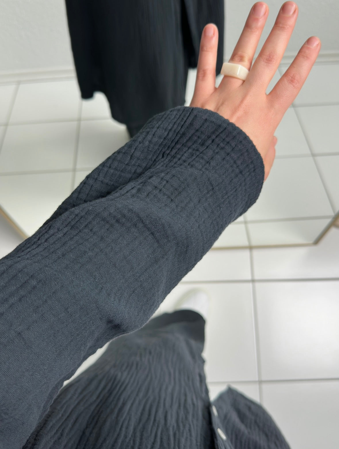 Basic Langes Musselin Hemd  - STD(36-42)