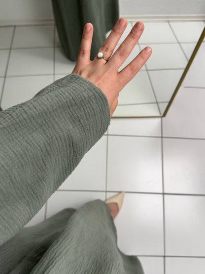 Musselin Belle Abaya - Grün
