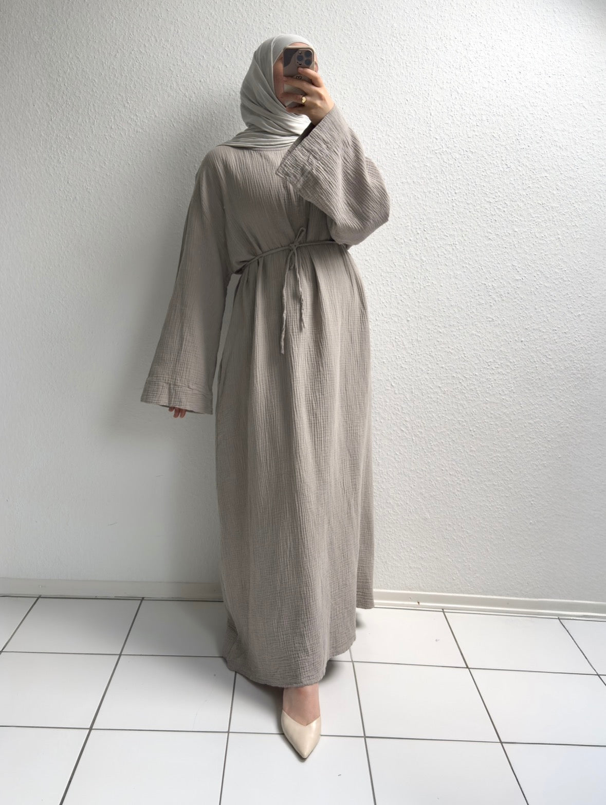 Musselin Nayra Abaya - Beige