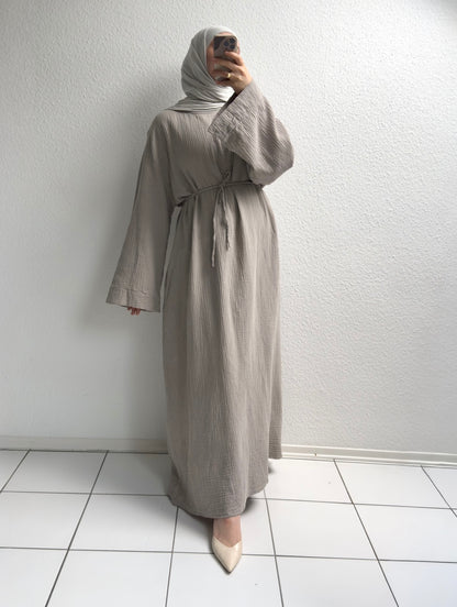Musselin Nayra Abaya - Beige