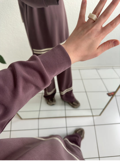 Gestreifter Modal Zweiteiler - Rose