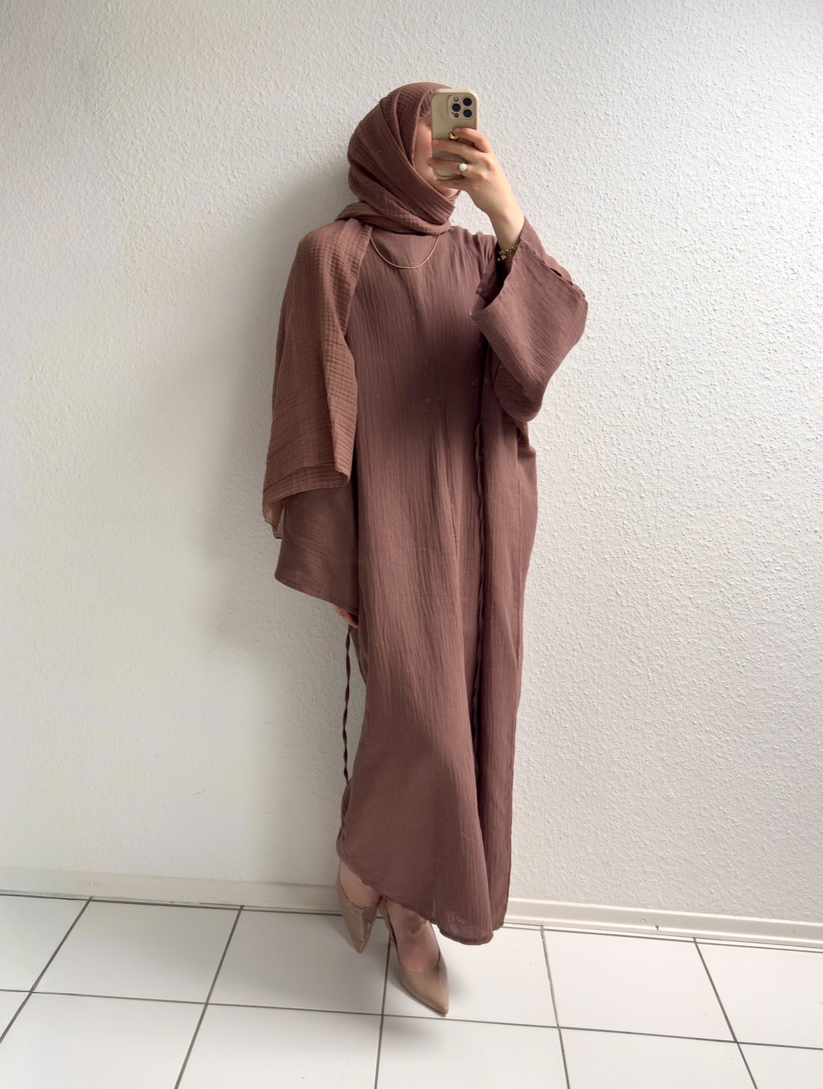 Musselin Bindekleid