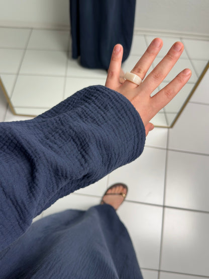 Musselin Alora Abaya - Dunkelbraun