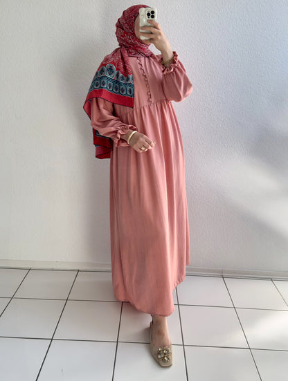 Lovely Pamuklu Elbise-Pembe(Lovely Pamuklu Kleid-Rosa)