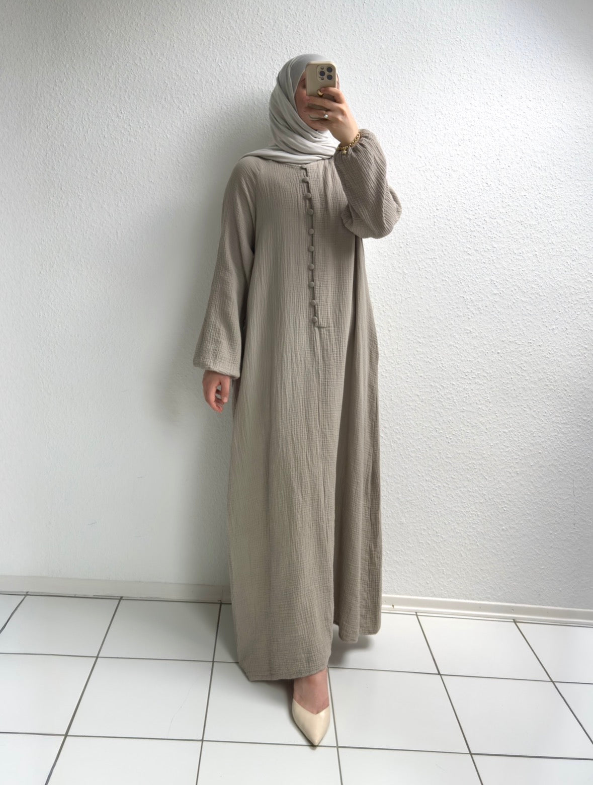 Musselin Sorel Kleid - Beige