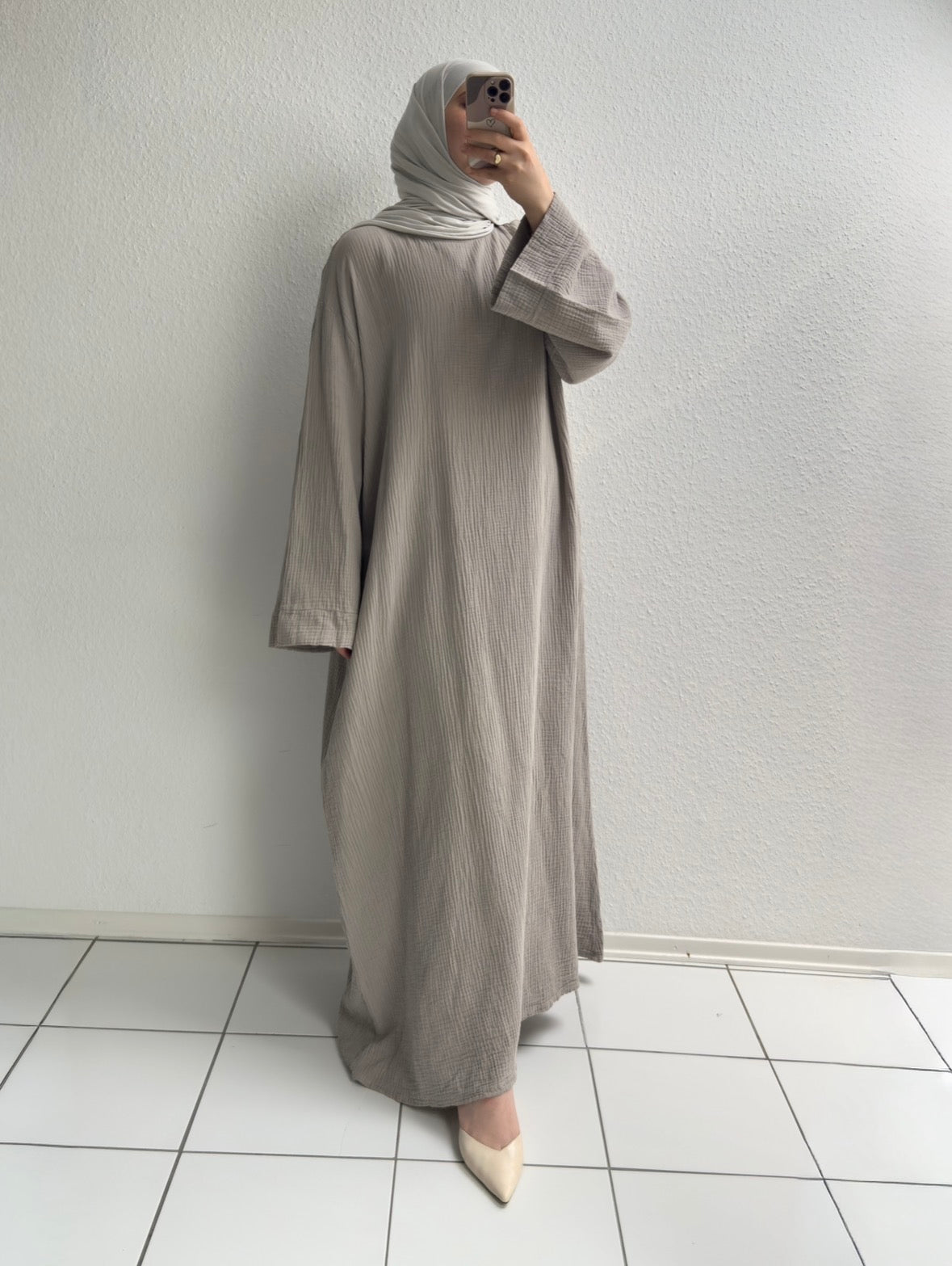 Musselin Nayra Abaya - Beige