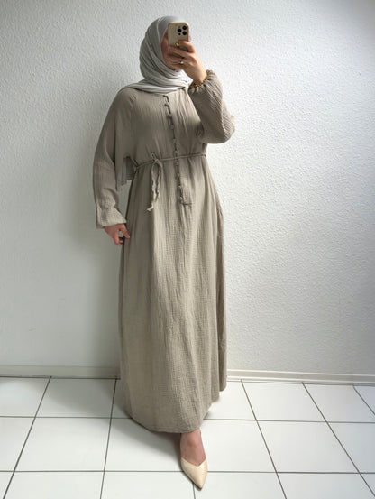 Musselin Sorel Kleid - Beige