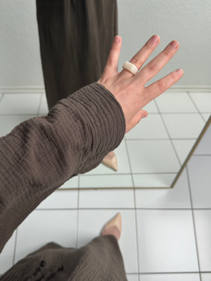 Musselin Nayra Abaya - Braun