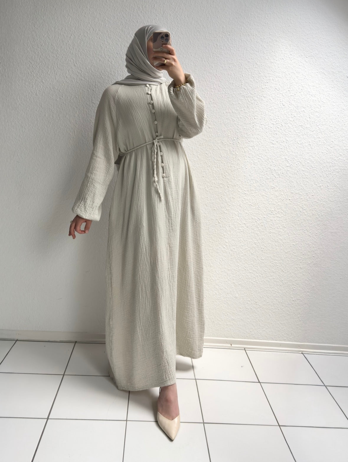 Musselin Sorel Abaya - Beige