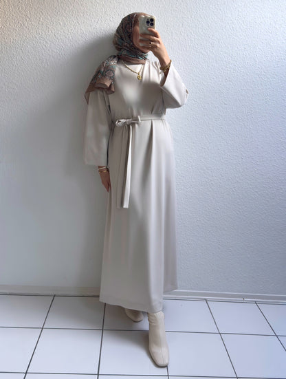 Modal Basic Kleid - Hellbeige
