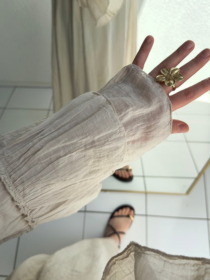 Cotton Rosalie Kleid - Beige