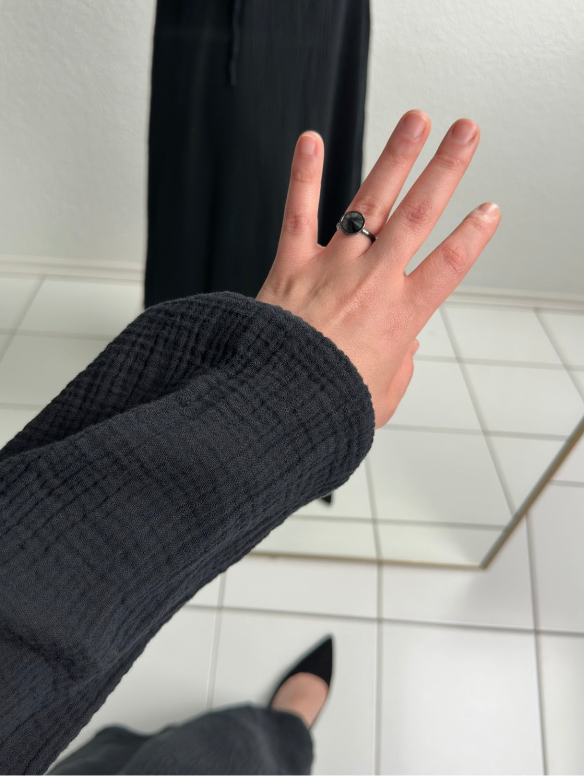 Musselin Sorel Kleid - Schwarz