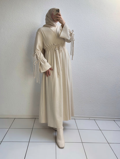 Veloura Kleid - Beige