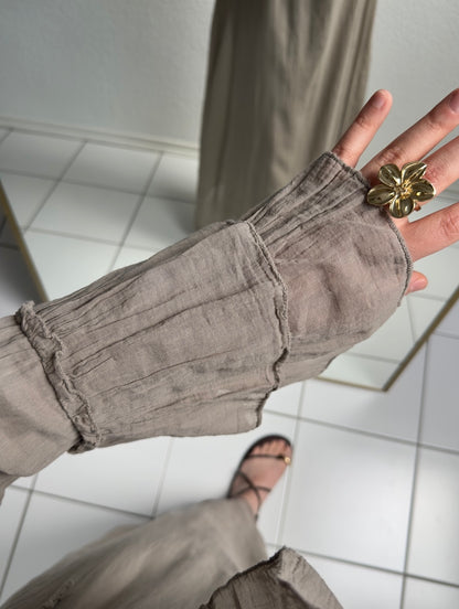 Cotton Rosalie Kleid - Taupe