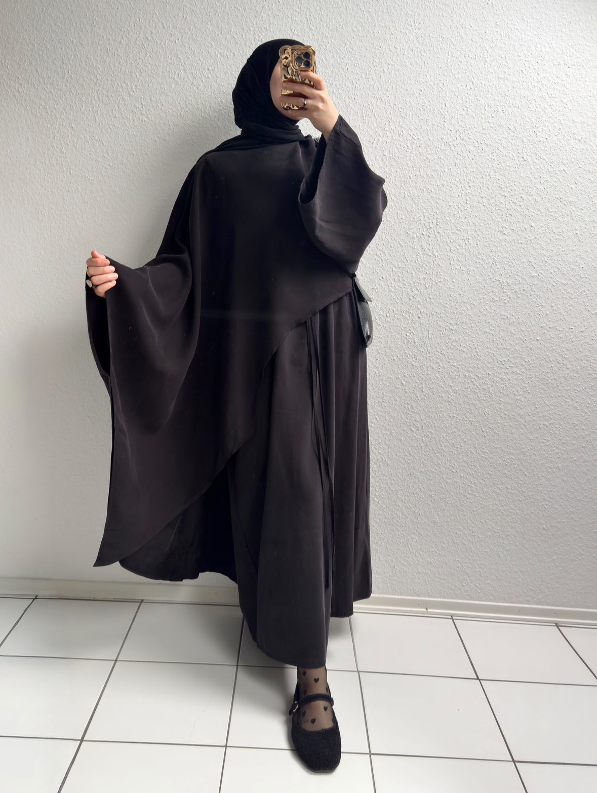 Zaya Cupro Abaya - Schwarz