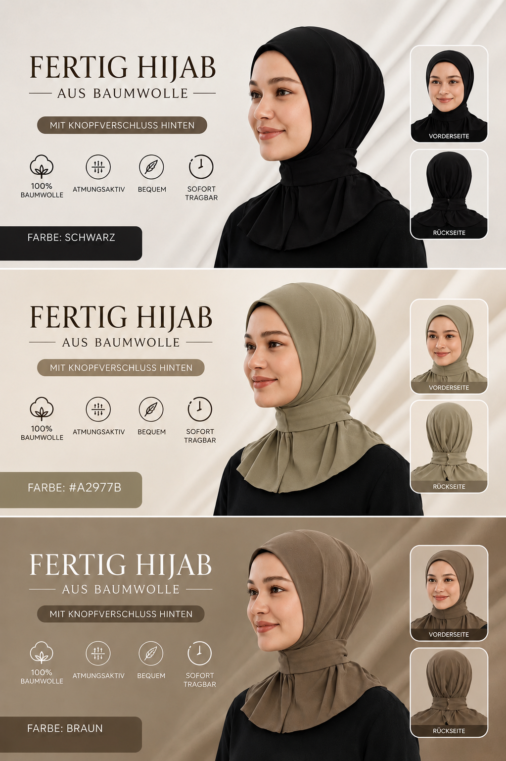 Cotton Fertig Hijab