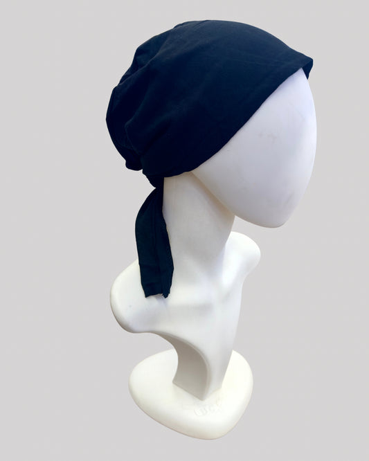 Dikişsiz Pamuklu Bone - Siyah