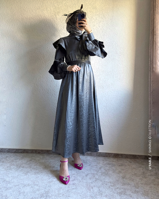 Elegant Elbise-Antrasit(Elegant Kleid-Anthrazit)