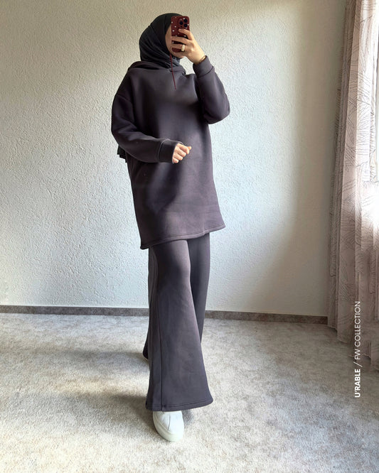 Kapüşonlu Salaş Takım-Antrasit(Hoodie Zweiteiler-Anthrazit)