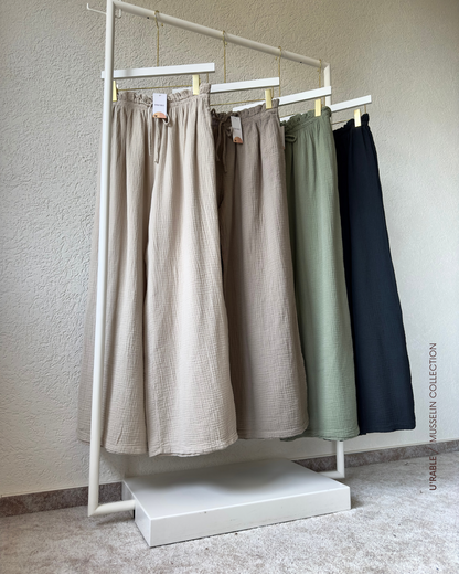 Weite Musselin Hose