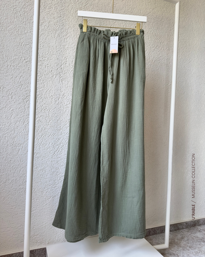 Weite Musselin Hose