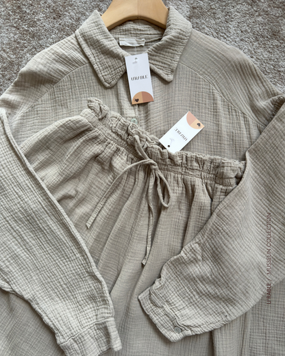 Weite Musselin Hose